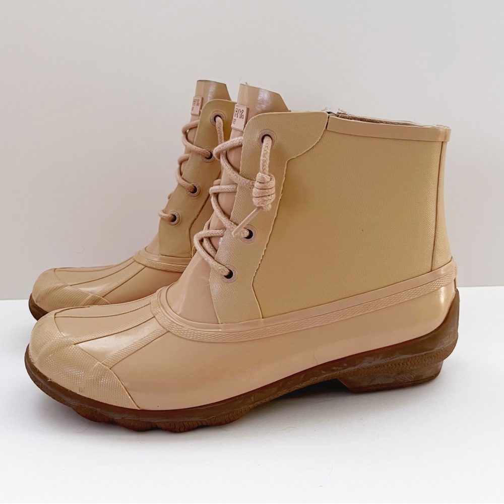 Blush Sperry Rain Boots